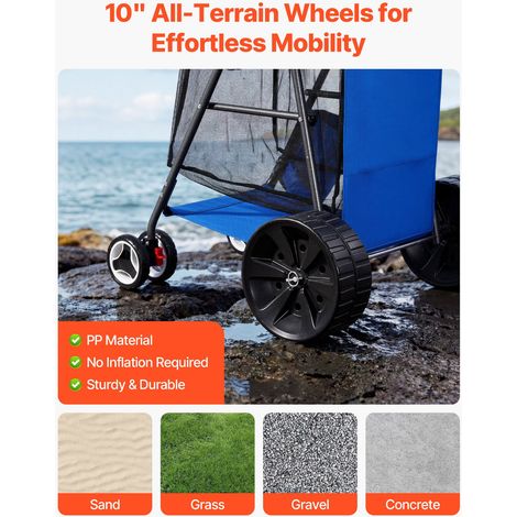Chariot de Plage Tout-terrain Chariot de Transport Pliable Charge (1/5)