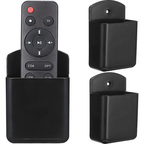 Lot de 3 supports pour télécommandes TV, fixation murale, rangement pour télécommandes de chambre ou camping-car-10.00X6.40X3.50CM (1/3)