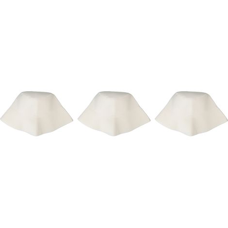 Lot de 3 bonnets de sauna en feutre épais, absorbant l'eau, confortables et sûrs, pour accessoires de bain, blancs. (1/5)
