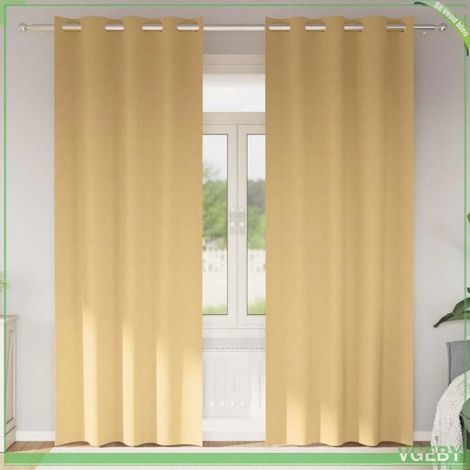 Rideaux occultants - FAFEISY - Tissage triple - Beige - 260 x 140 cm - Bloque 80–90% lumière (1/5)