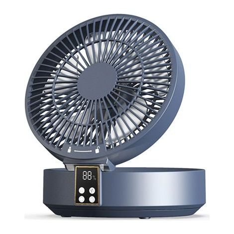 Ventilateur de Table avec Telecommande, Ventilateur USB Rechargeable, 3 Vitesses, Idéal pour Chambre à Coucher, Maison, bleu (1/5)