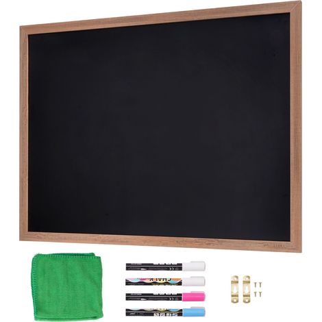 Ardoise Magnétique Vintage avec Cadre en Bois Rustique, Panneau Message Suspendu avec Craies, 89x117 cm, Décor Maison Cuisine Mariage (1/5)