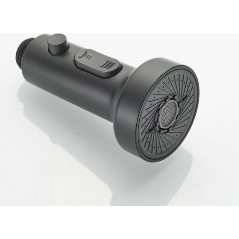 Robinet de cuisine de rechange G 1/2" avec buse de rechange universelle amovible, 3 fonctions, robinet de cuisine, lavabo, douche (noir mat) (1/5)