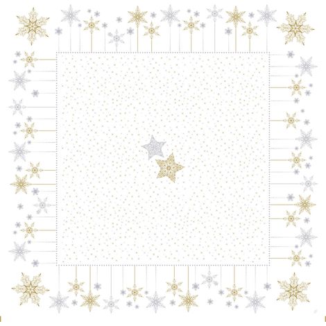 Duni Tischdecke Snowstars White 84 x 84 cm