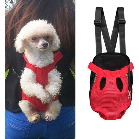 Sac à dos pour animaux de compagnie, sac de poitrine pour chien, portable, respirant, grand format (1/2)