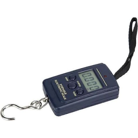 10g Mini Digital Fiskvåg Resevägning Steelyard Hängande Electronics ok Våg Köksviktverktyg, Kapacitet: 40kg utan bakgrundsbelysning