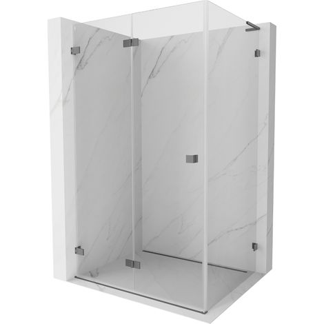 Mexen Lunar-F L cabine de douche pliante gauche 90 x 80 cm, transparent, gun metal - 836L-090-080-95-00-L (1/5)