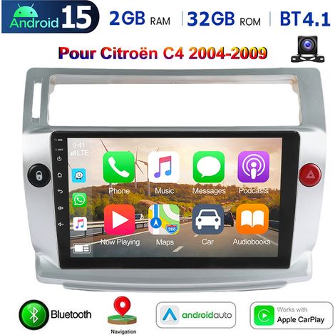 Autoradio Android 15 9" pour Citroën C4 (2004-2009) avec GPS, CarPlay, Bluetooth, Wi-Fi et RDS - 2+32G CAM (1/5)