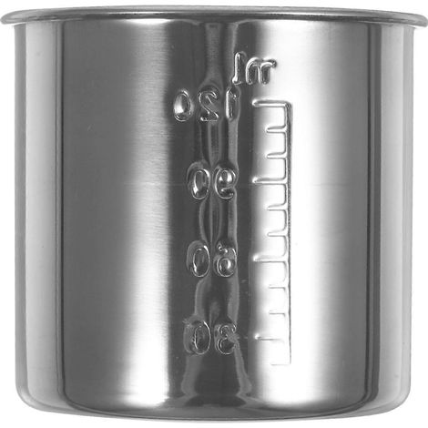 Mehrzweck-Messbecher aus Edelstahl, Backmessbecherhalter, Küchenmessbecher-6.50X6.50X6.00CM-Silver (1/3)