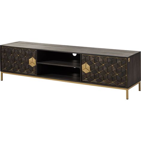 TV-Board Mango 190x45x50 grau geölt DIAMOND 105 (1/4)