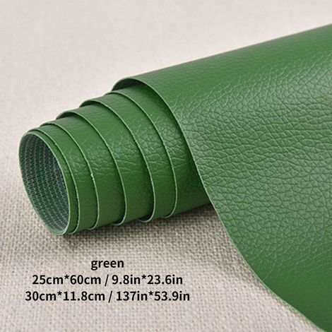 Lederflicken, 1 Rolle selbstklebende PU-Lederflicken, Erste-Hilfe-Set für Autositze, Sofas, Möbel, Jacken, Handtaschen, 50 x 137 cm, grün