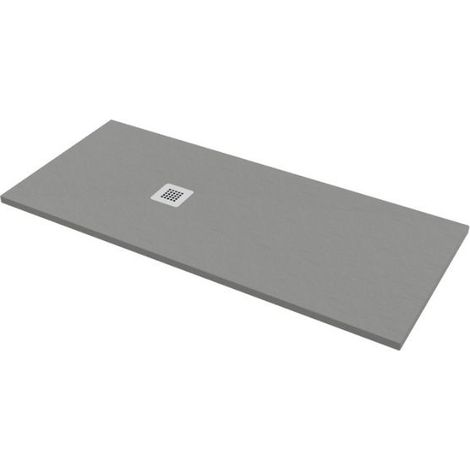 Piatto doccia 75x160 h.2,8 in marmo resina effetto pietra grigio (1/5)