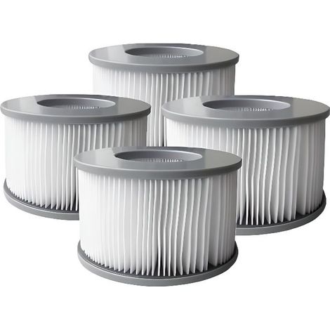 Set mit 4 Filterpatronen für aufblasbare Mspa-Whirlpools
