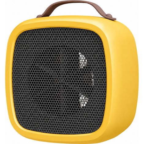 Mini radiateur soufflant électrique carré jaune 500W de bureau jaune 19,7 × 10,9 × 21,2 cm 400 g – Livraison gratuite