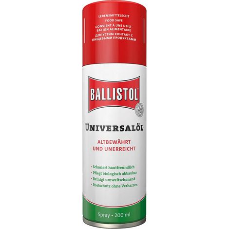 Spray de aceite universal Ballistol 200ml en 27 longitudes (por 12)