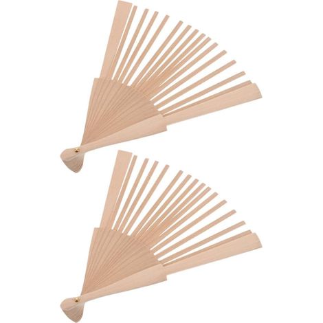 Cadres Bois Brut pour Éventails Pliants 2 Pièces Matériel de Fabrication de Ventilateurs Armature Eventail Bois pour Ventilateurs Portables Artisanaux (1/5)