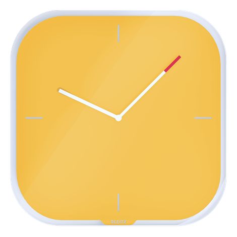 Leitz 90170019 orologio da parete al quarzo quadrato giallo (1/5)