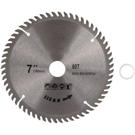 Lame de scie circulaire 7x60T pour le travail du bois, disque de coupe, accessoire de menuiserie, 180 mm (1/5)
