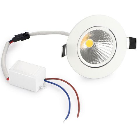 COB-LED-Deckeneinbauleuchte aus Aluminium, 69 mm Öffnung, 5 W, 110 V, warmweiß (1/5)