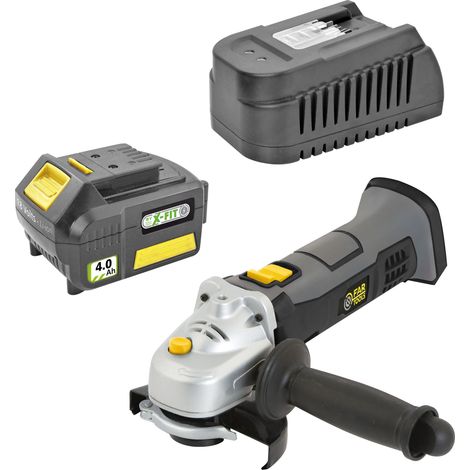 KIT XF-GRINDER Meuleuse d'angle 18V Ø115mm + batterie 4,0Ah + chargeur rapide (1/2)