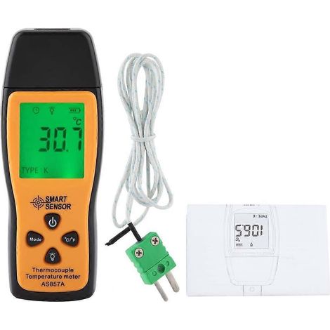 Thermomètre numérique LCD SMART SENSOR AS857 avec affichage de la température et thermocouple de type K (1/4)
