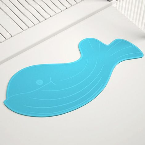 Tapis De Bain - Antidérapant Enfant - Caoutchouc Écologique - 75 x 35 cm - Bleu - 1 Pièce (1/4)