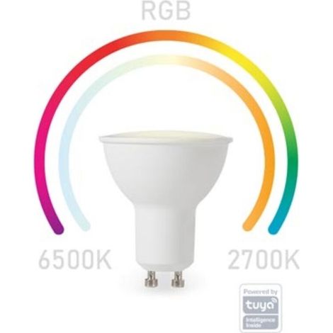 Ampoule Gu10 - Wifi Rgb - Température De Couleur Réglable 2700 À 6500 K - 350 Lm - 4,9 W - 15000 H (1/5)