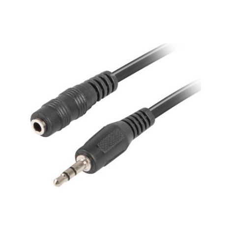 Cavo lanberg jack stereo 3,5 mm maschio a jack 3,5 mm femmina nero 1,5 m (1/4)