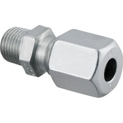 Oventrop Ofix-Oil Gerade-Verschraubung 2083051 R 1/8x6mm, Stahl, verzinkt (1/2)