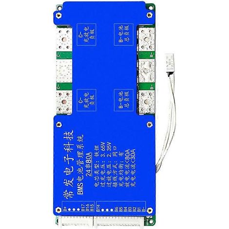 24S 72V 80A LiFePO4 Batterieschutzplatine, gleicher Anschluss mit Ausgleichsschaltung, Temperaturregelung, BMS-Batterieplatine (80A) (1/5)