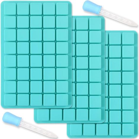 Silikonform mit 40 Mulden für Pralinen, Schokolade, Eiswürfel, 3er Pack