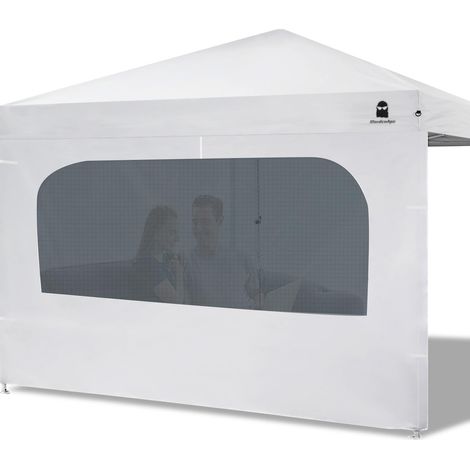 Pare-Soleil latéral avec fenêtre pour auvent Pop-up de 25,4 x 3 m, auvent instantané, 1 Paquet (25,4 x 25,4 cm, Blanc) (1/5)
