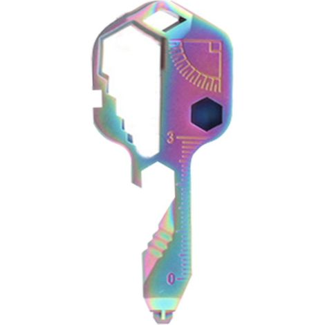 Couleurs arc-en-ciel (sachet OPP) Outil multifonction 24 en 1 portable pour l'extérieur : tournevis, clé et clé à molette. (1/4)