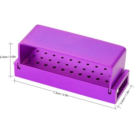 Support de désinfection pour fraises dentaires en diamant, 30 trous, bloc en aluminium pour perceuse à basse et haute vitesse, polissage des dents buccales, couleur aléatoire, 1 pièce (1/5)