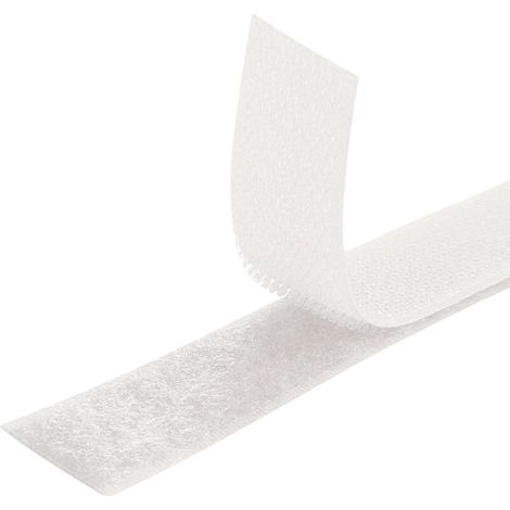Doppelseitiges Klettband [weiß] [3 m x 25 mm] Klettverschluss [nicht klebend] Super stark und langlebig für Nähen, Kleidung, Bastelarbeiten und DIY-Projekte