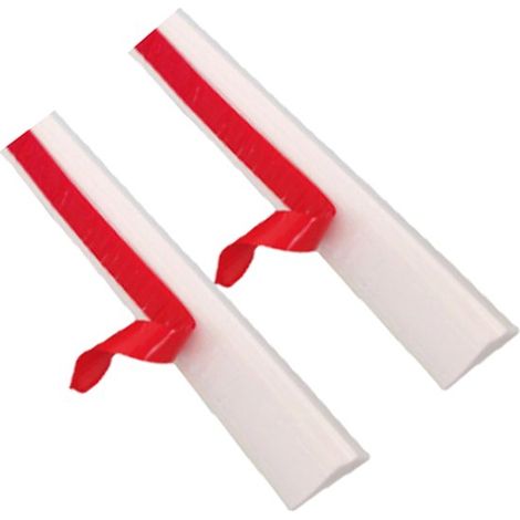 Tiras repelentes al agua de 2 piezas para encimeras de cocina, tiras impermeables para lavabos, material TPE, baño y lavabos sanitarios, blanco (1/5)