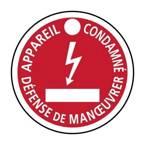 DISQUE POLYPLE ''APPAREIL CONDAMNÉ'' Ø 80 MM CATU AP-467 (1/4)
