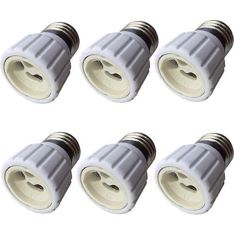 Adaptateur de douille E27 vers GU10, matériau ignifugé, lot de 6 (1/5)