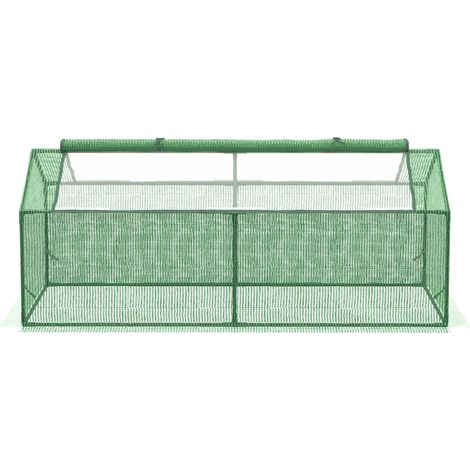 Petite serre pour jardin et balcon avec fenêtres et bâche en PE, 180 x 90 x 70 cm, verte (1/5)