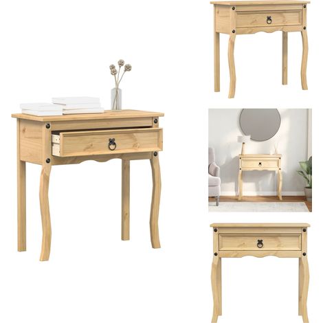 Table console Corona 73x35x73 cm bois de pin massif - Table Basse - Meuble Entrée - Table D'appoint - Table Console - Bois Massif (1/5)