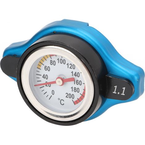 Kühlerdeckel aus Aluminiumlegierung mit integriertem Thermometer, Druckregulierung, auslaufsicher, universell für Pkw (1,1 bar) (1/5)