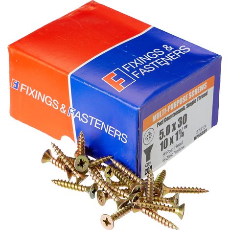 Forgefix Multi-Purpose Pozi Screw Csk St Zyp 5.0 x 30mm