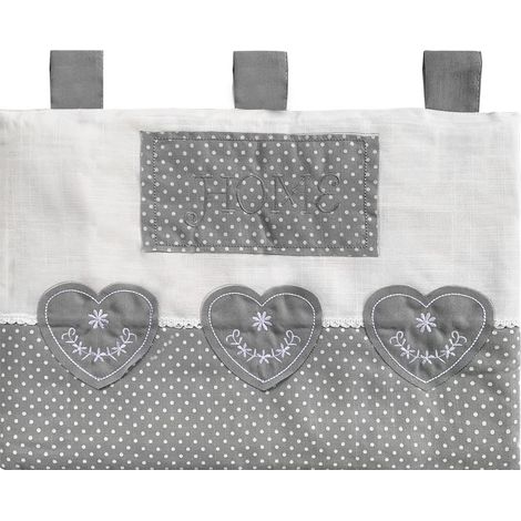 Copriforno Morbido Shabby Chic Cuori Passanti Tessuto Chiusura Velcro Copri Forno Cucina - E