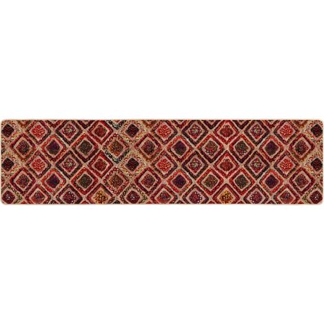 Rug Runner MARSA Multicolour 100 x 300 cm Polyester and PVC vidaXL