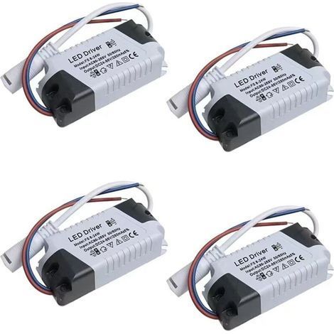 Lot de 4 pilotes LED 8-24 W, alimentation à intensité variable, transformateur étanche pour éclairage LED (1/5)