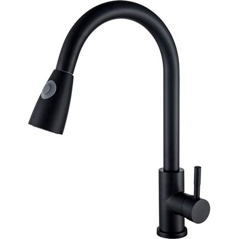 Robinet de Cuisine Extensible, Robinet de Cuisine, Robinet Rétractable, Mitigeur Cuisine Pivotant à 360 °, pour Évier de Cuisine, 2 Modes de Sortie d'Eau (Chaud Et Froid) (1/5)