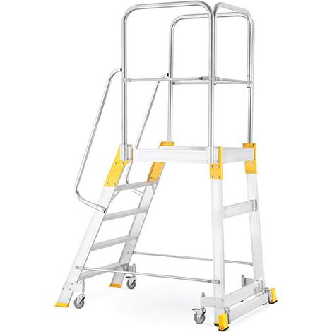 Piattaforma con ruote 3 gradini - altezza masssima di lavoro 2.62m - 9503R-MC