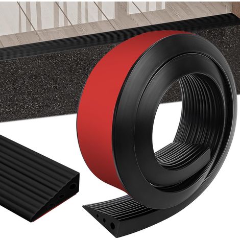 Rampe de Seuil en TPE Rampe de Seuil de Porte 2x6x100cm Autocollantes Seuils de Porte en Caoutchouc Barre de Seuils Adhesive Surface Antidérapante pour Fauteuil Roulant Poussette Aspirateur (1/5)