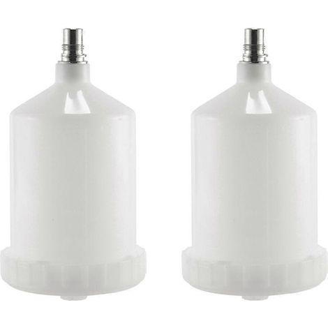 Un godet de pulvérisation HVLP en plastique de 600 ml, compatible avec les connecteurs de godet SATA pour pistolets à peinture. (1/5)