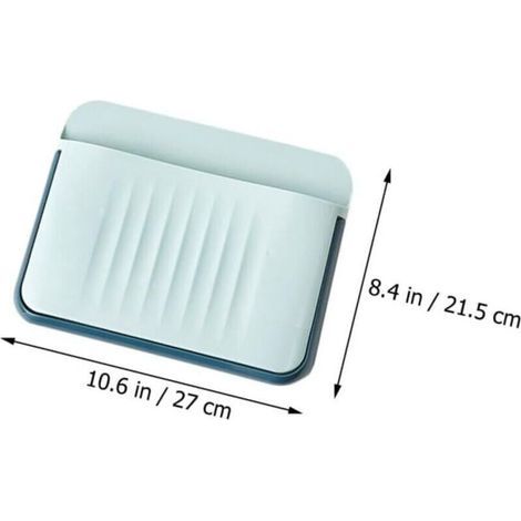 Organizador de zapatos de pared sin necesidad de taladrar – Estante multifuncional que ahorra espacio para la entrada y el baño – Instalación doble, azul (1/3)